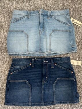 No Boundaries Denim Skirt Pair - Light Blue & Dark Blue